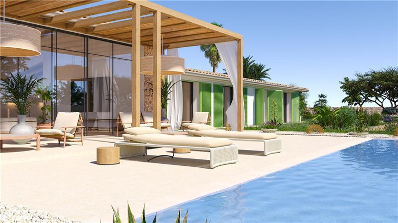 Projekt für ein Einfamilienhaus, in Konstruktion auf einem Grundstück von ca. 21.743m2,