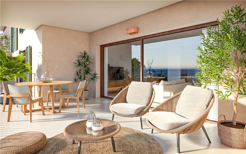 Erstbezug – Duplex mit Gemeinschaftspool und Garten im Herzen von Capdepera