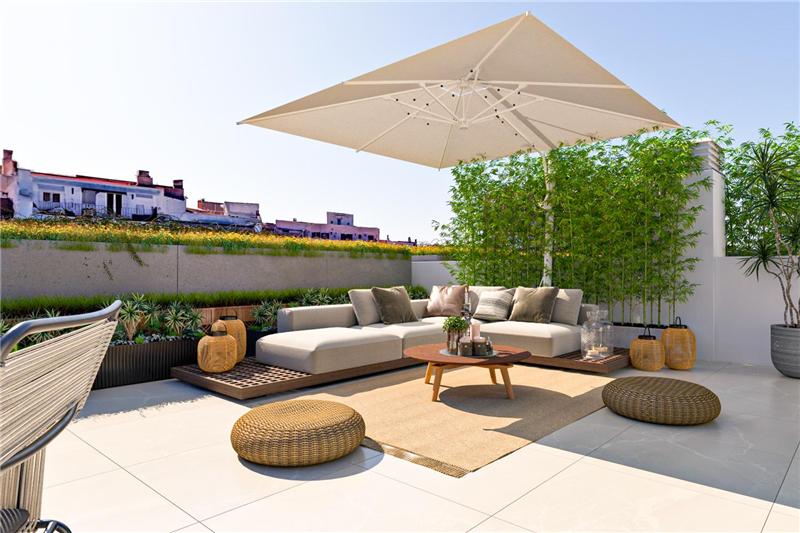 Im Bau: Neubauwohnung mit einer ca. 128 m² großen Terrasse in der Nähe der Avenidas