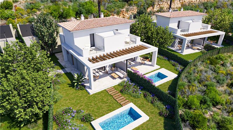 Neubau. Villa auf einem Grundstück von ca. 720m2,